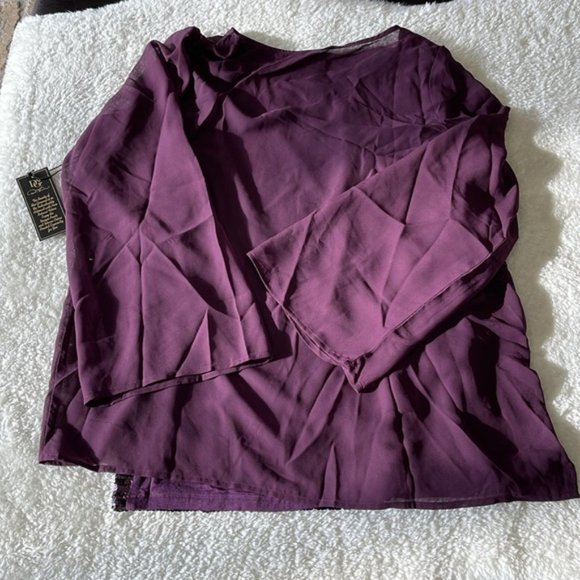 DG2 by Diane Gilman Asymmetric Blouse with Sequin Tank - Picture 10 of 11